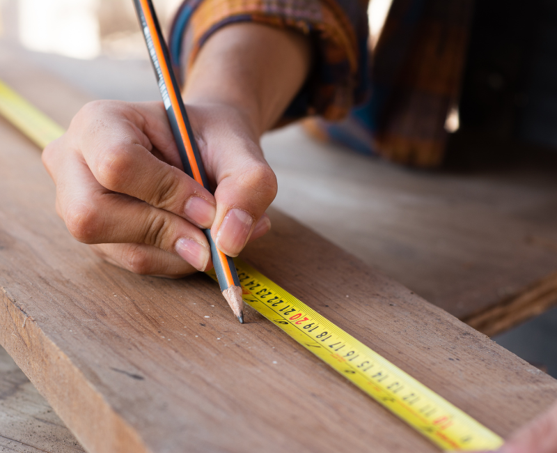 Measuring for kitchen remodel in Deltona Florida